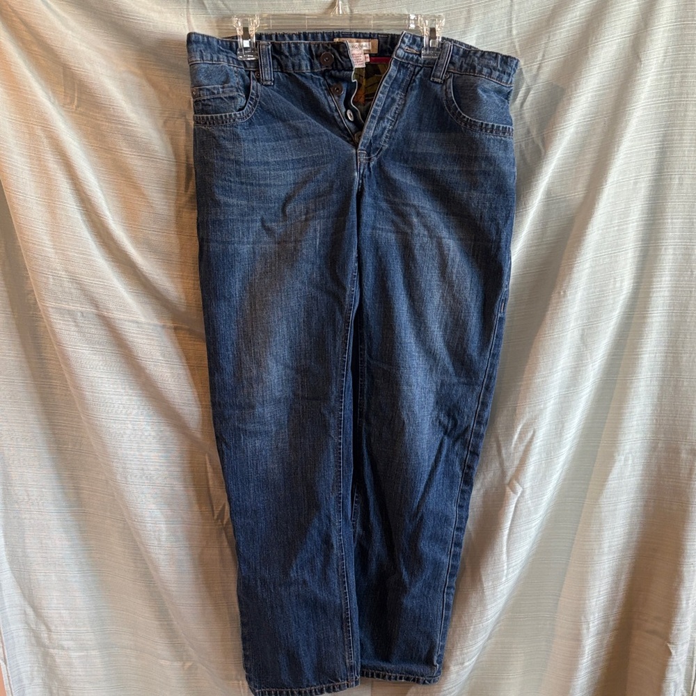 Relaxed Fit Dark Blue Denim Jeans